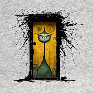 Door Witch Distressed Halloween T-Shirt